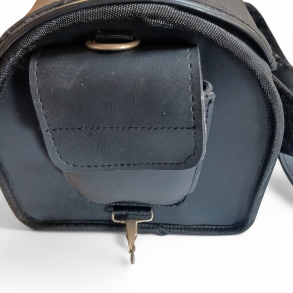 Vintage Waterproof Leather MotorcycleTail Bag Rear Seat Backpack Saddle Luggage - Picture 8 of 15